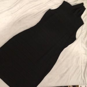 Calvin Klein ribbed sleeveless black dress